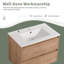 Meuble-lavabo mural 24 po avec comptoir en céramique et 2 tiroirs