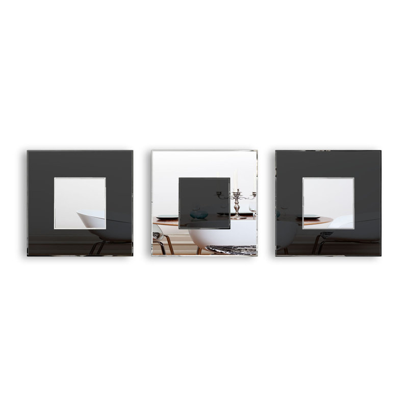 Everetts Flat Wall Mirror, Black