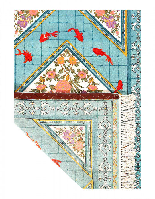 Tapis unique en laine et soie Jakeela