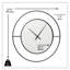 Horloge murale 35,75 pouces Cleodaus