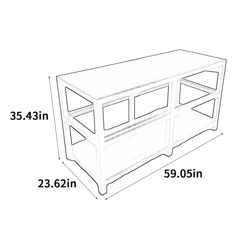 Armoire pour îlot central Creative Creative, H 35,43 po x l 59,05 po x P 23,62 po