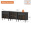 Buffet 94,5 "Mid-Century moderne avec tablettes réglables et 2 tiroirs-1644776537