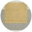 Tapis intérieur lavable rayé rond doré de 8 pi HomeRoots