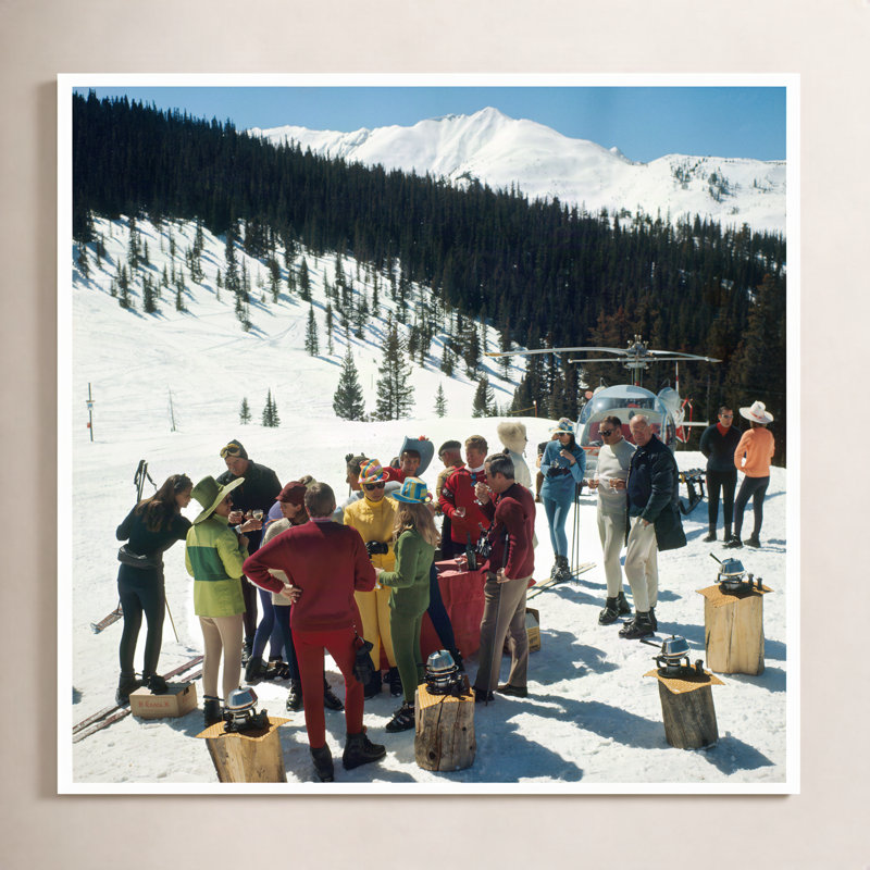 Snowmass Picnic by Slim Aarons - Photograph, 45" H x 45" W x 0.1" D, Unframed