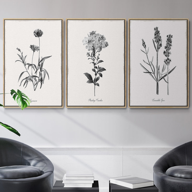 Ensemble de 3 pièces encadrées sur toile Simply Imperial, Naturel, H 40 po x l 78 po