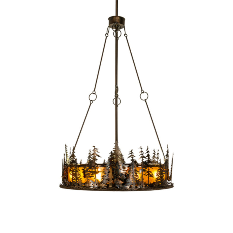 Tall Pines LED Downrod Ceiling Fan