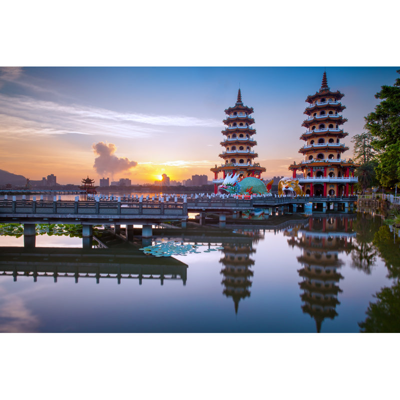 Dragon Tiger Towers by Sean3810 - Wrapped Canvas Print, 30cm H x 46cm W x 3.8cm D