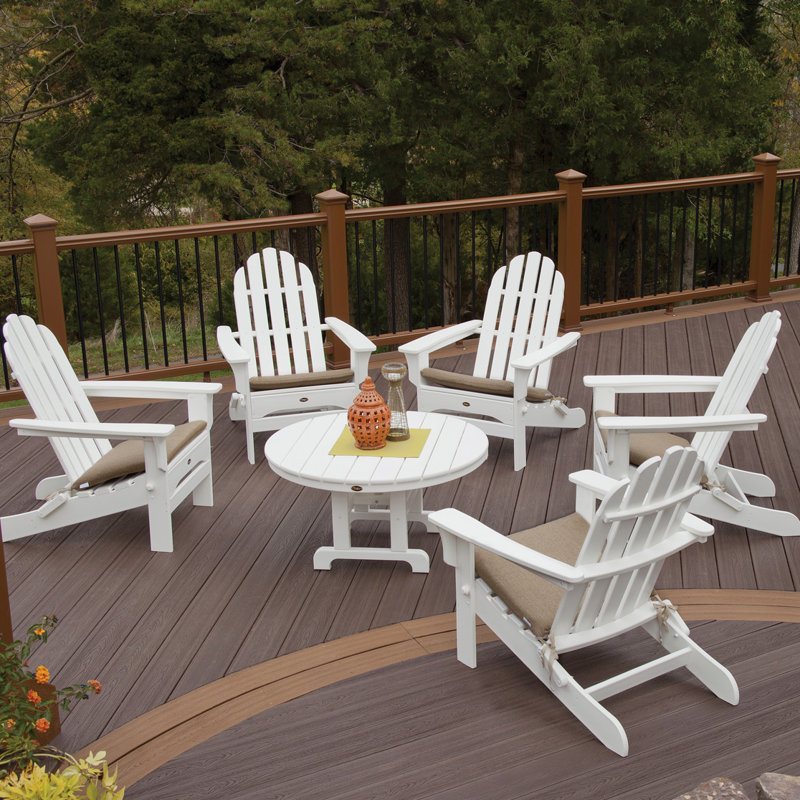 Ensemble de conversation 6 pièces POLYWOOD Cape Cod, Blanc classique