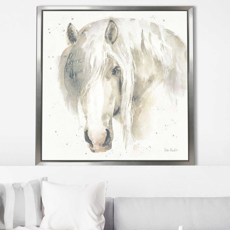 «Farm Friends VI Neutral (Square)» par Lisa Audit Print, Cadre flottant argent, H 21,5 po x l 21,5 po x P 2 po