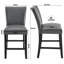 Flack Upholstered Counter Stool with Solid Wood Frame-298946011