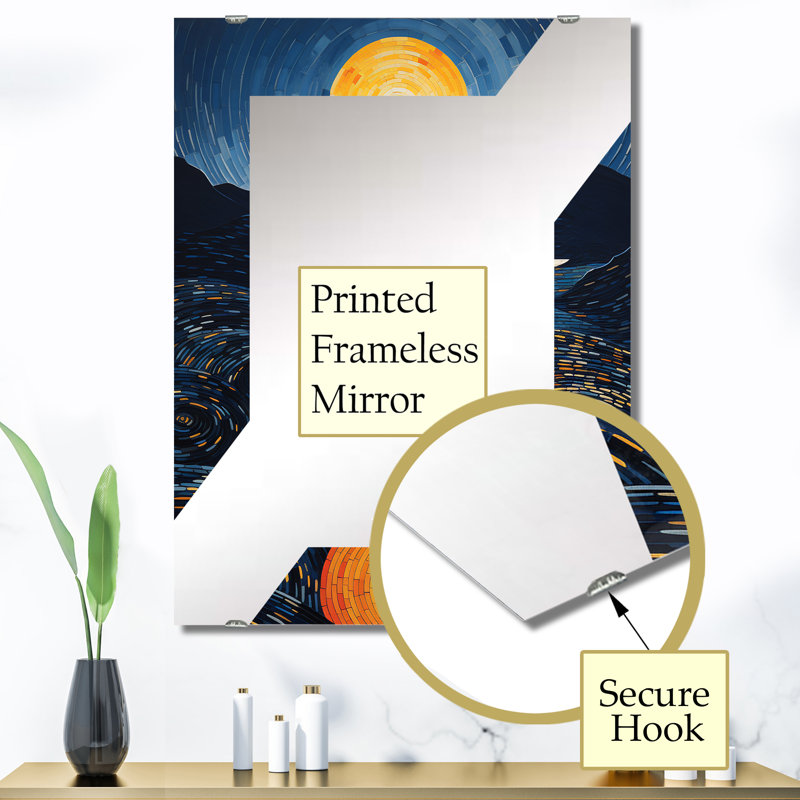 Shoaf - Grand miroir mural surréalisme MIR136178, 40 po x 30 po