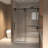 50-54" X 76" H Frameless Sliding  Shower Door, 5/16" (8Mm) Clear Tempered Glass, Stainless Steel Frame,Matte Black-122371629