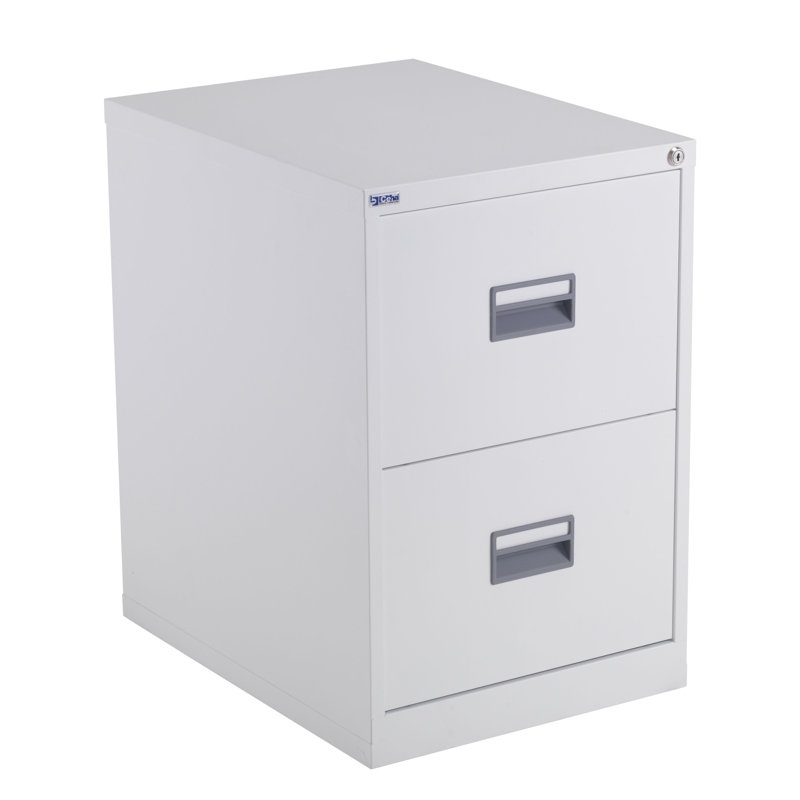 46.5cm Wide 2 -Drawer Steel File Cabinet, White