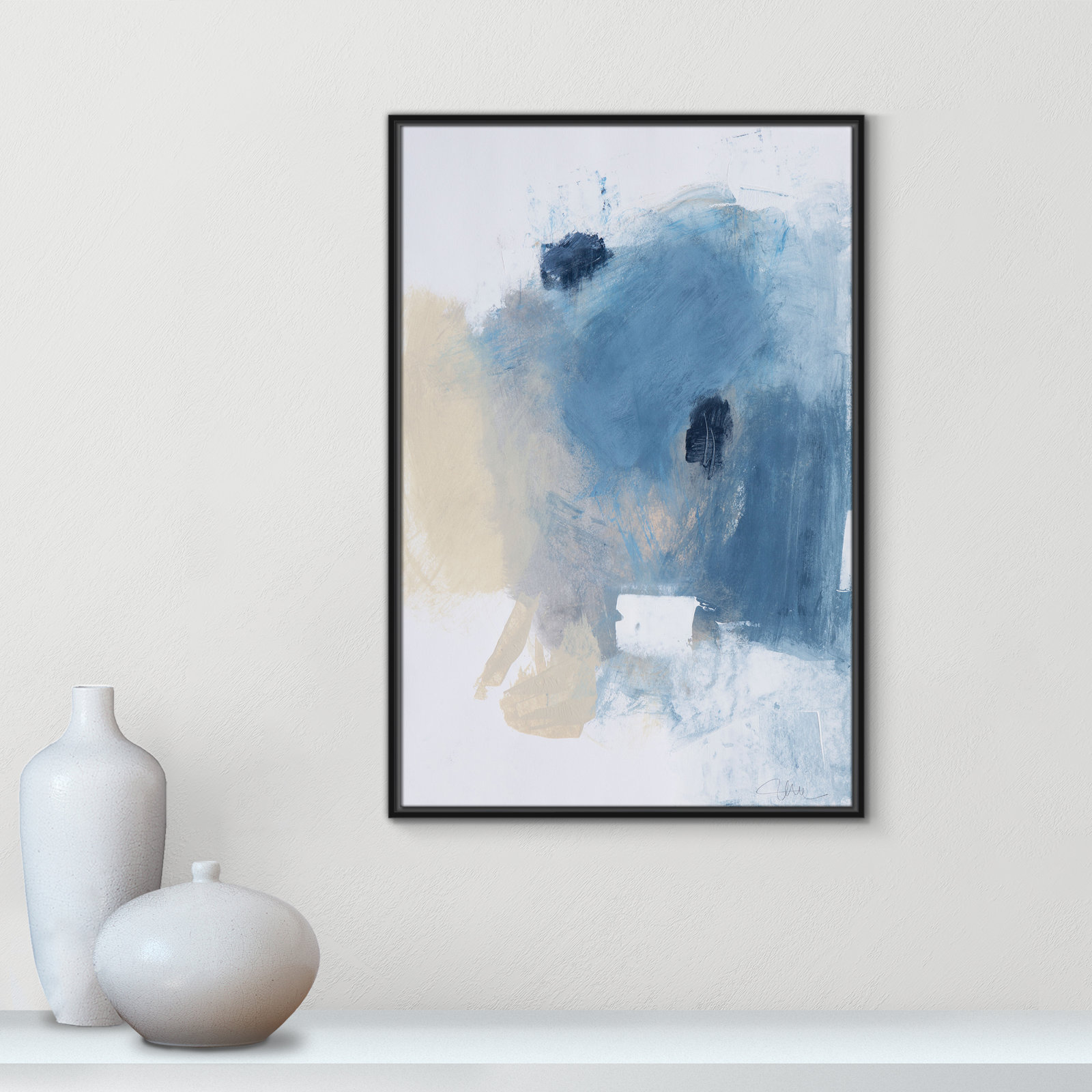 Runa "Coastal Carnival I" Print, Black Floater Framed Canvas, No Mat, 37.5" H x 25.5" W x 2" D