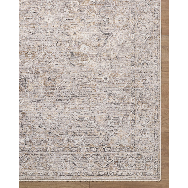 Brynner Machine Woven Rug, Rectangle 6'7" x 9'6", Brown/Beige/Tan/Gray/Cream