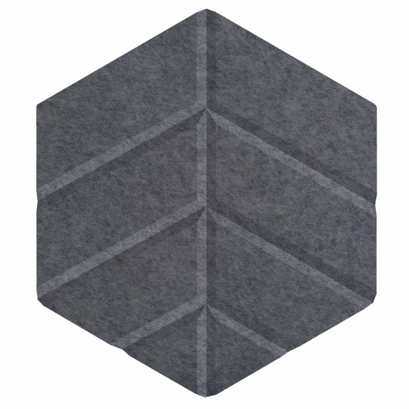 Carreau mural acoustique en plastique 10 po x 12 po, Gris foncé