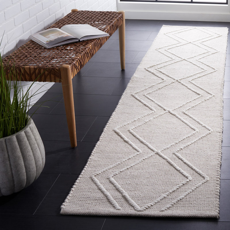 Tapis géométrique tissé à la main Kilim, Tapis de couloir 2 pi 3 po x 9 pi