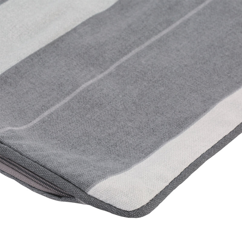 Whitworth Stripe Striped Square Cushion Cover, Grey