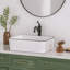 Lavabo vasque rectangulaire en céramique blanche moderne 19 "Ally