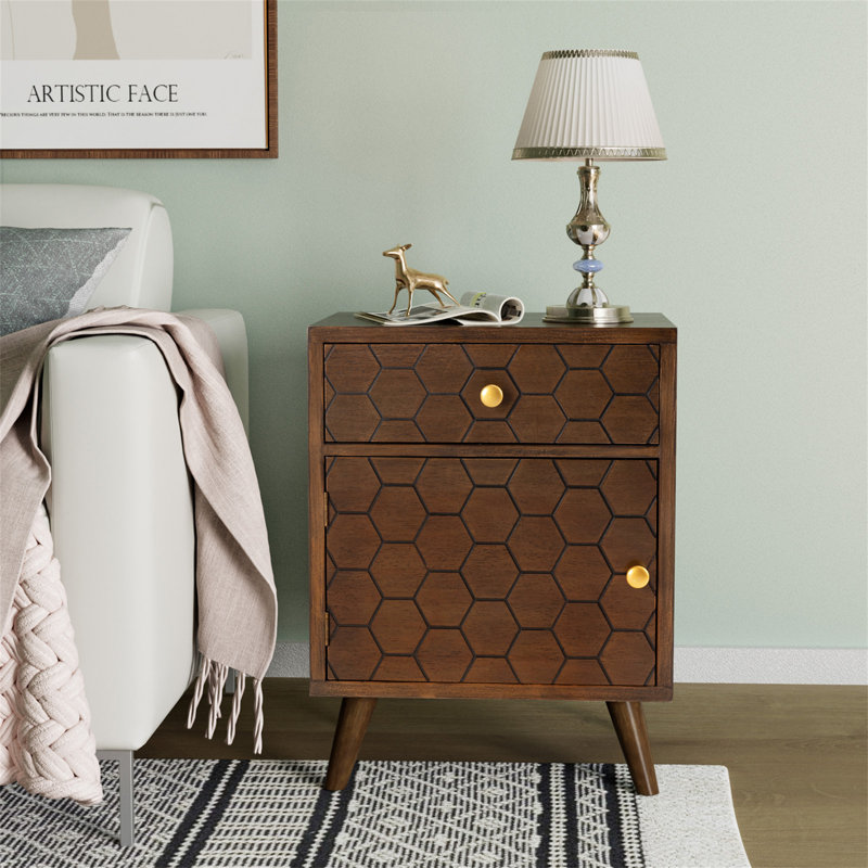 Jossey 18.5'' W Solid Wood Nightstand
