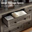 Commode rustique à 6 tiroirs Arlina, gris rustique-929991127