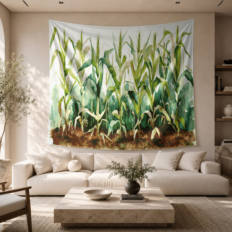 Tapisserie murale légumes pousses de maïs, 26 po x 36 po