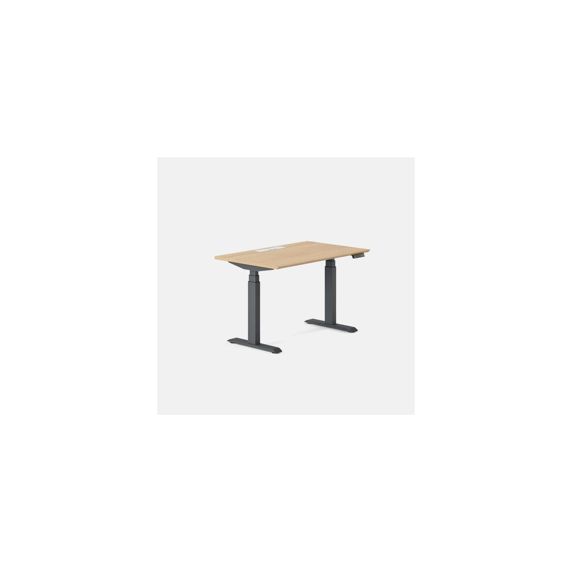 Standing Desk, Woodgrain, 52" H x 48" W x 30" D, Charcoal