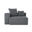 Méridienne rembourrée en velours côtelé avec coussin - entièrement comprimé, aucun assemblage requis-358744576