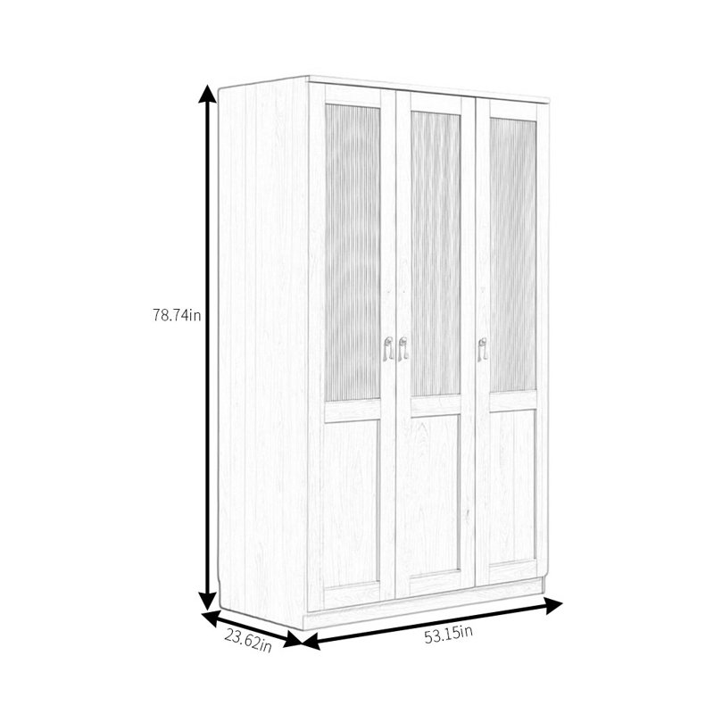 Garde-robe American Style, H 78,74 po x l 53,15 po x P 23,62 po