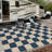 Modern Checkered Jute Area Rug - Washable, Non-Slip, Geometric Carpet for Living Room, Bedroom, Dining Room, Entryway - Indoor Outdoor, Mark Resistant -73734362-73734360