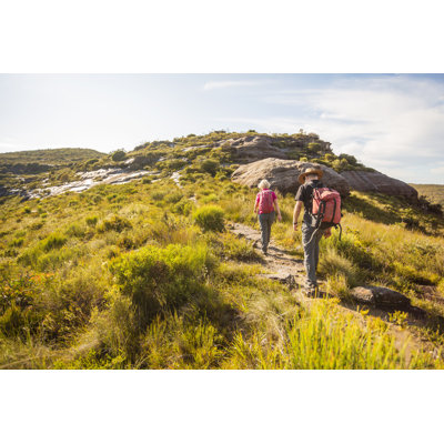 Senior Couple Bushwalking in Spectacular Blue Mountains Australian Landscape