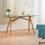 Bureau d'ordinateur pour bureau à domicile, grand bureau, table de conférence moderne pour ordinateur, table de réunion, mobilier professionnel pour bureau à domicile, couleur naturelle (SKU original: 61115.00)