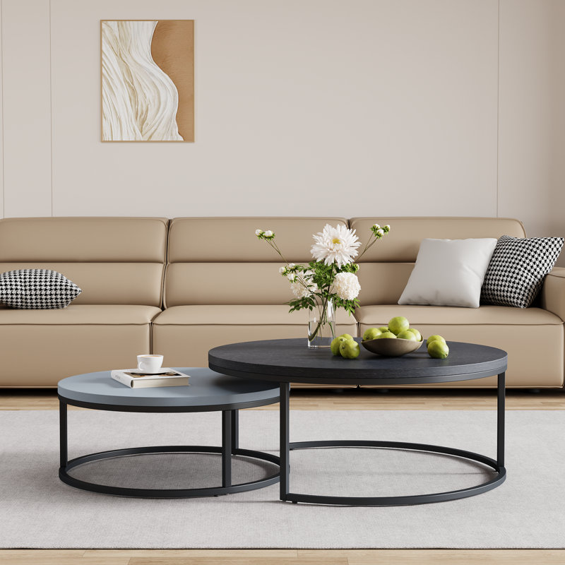 Table basse ronde, Gris