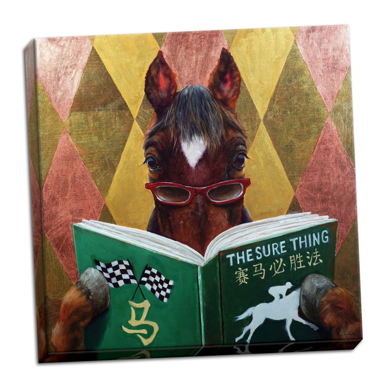 « wise bet », impression, Toile tendue, H 12 po x l 12 po x P 0,75 po