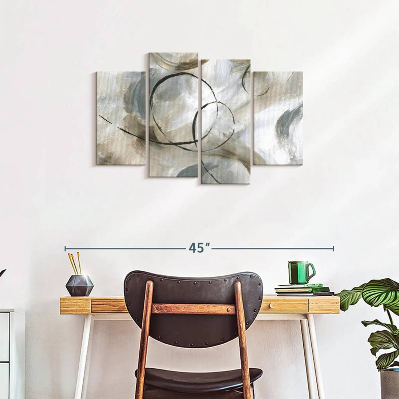 Allegro On Canvas 4 Pieces Set, 22" H x 36" W x 1" D
