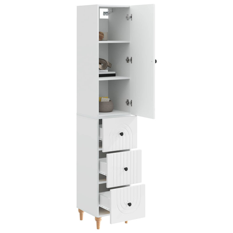 Storage Cabinet, High Gloss White