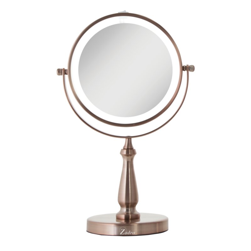 Zadro Round LED Floor Mirror & Reviews | Wayfair