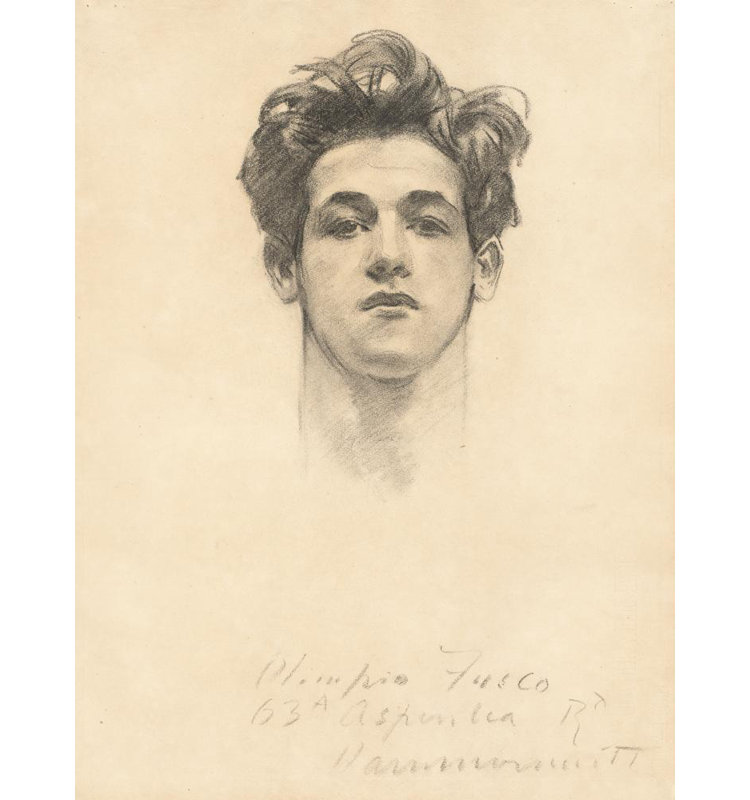 "Olympia Fusco" par John Singer Sargent - Art mural sur toile tendue avec châssis, H 24 po x l 17 po
