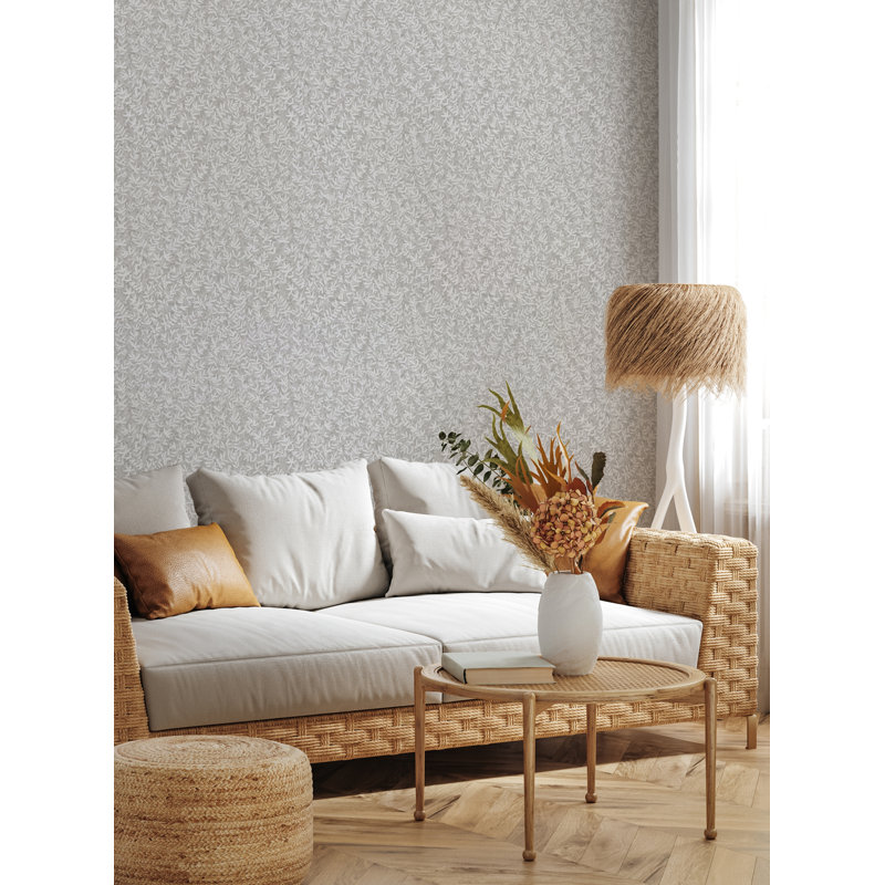Carreau de papier peint autocollant Valdemaro, L 2 pi x H 18 pi, Gris