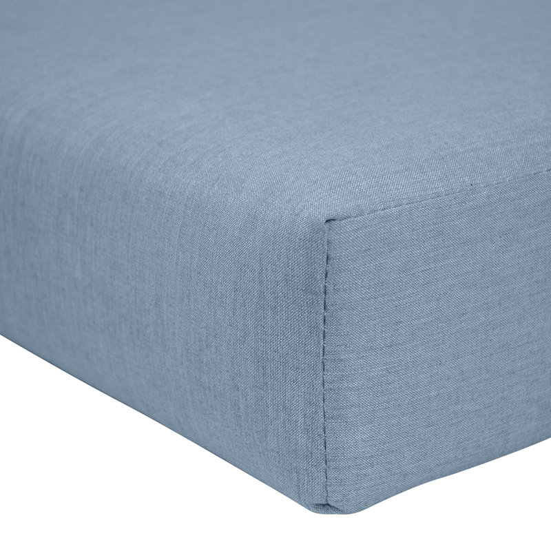 Sunbrella® Outdoor 3.50'' Dining Chair Seat Cushion, Spectrum Denim Sunbrella® Plainweave