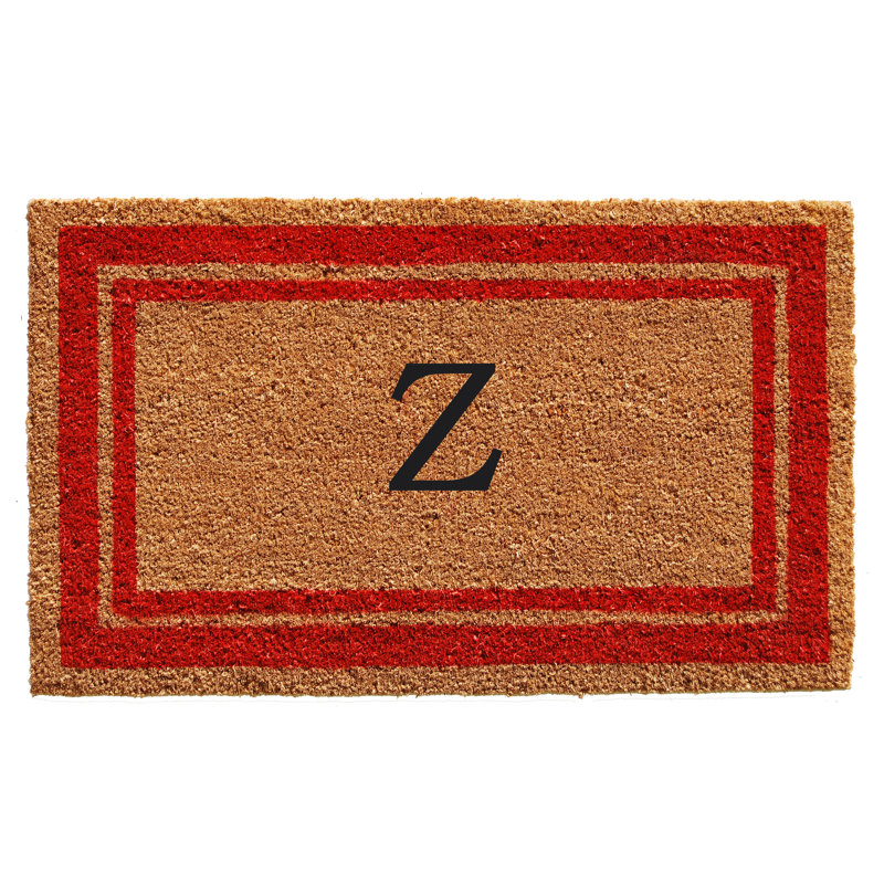 Tapis d'entrée antidérapant Stortz, Rouge / Brun, Z, Rectangle 2 pi x 3 pi