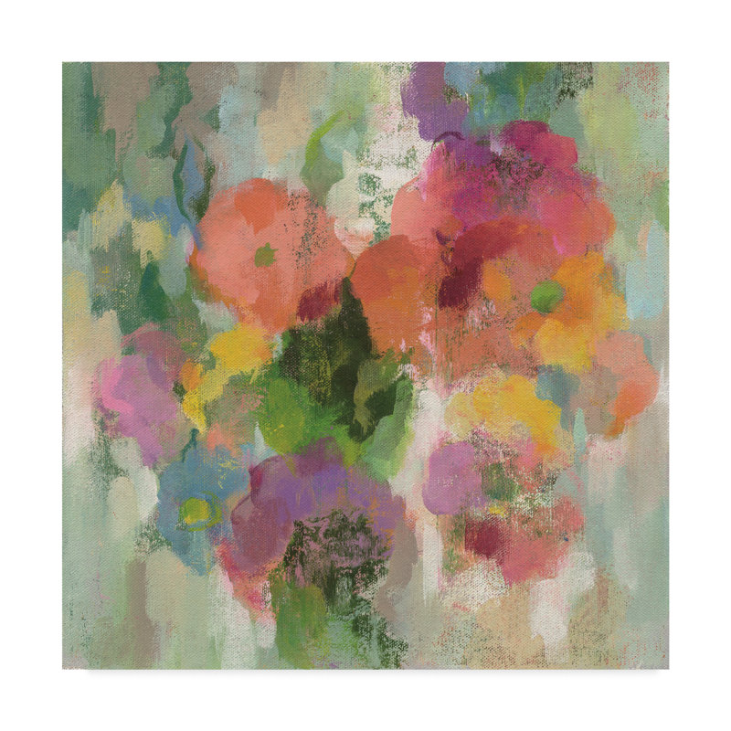« couleur jardin ii », reproduction de peinture à l’acrylique sur toile, H 14 po x l 14 po x P 2 po
