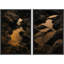 Paysage, ensemble de 2 reproductions d'art sur toile encadrées-118759935-118759937