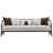 Houston Bouclé 3-Seater Sofa - Pebble Gray/Walnut