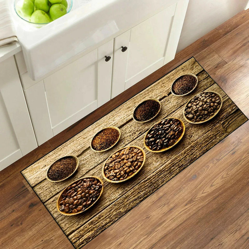 3D Fruit Kitchen Mat – Washable Non-Slip Runner Rug – Door Mat with Rubber Backing – Polypropylene, 50cm W x 150cm L