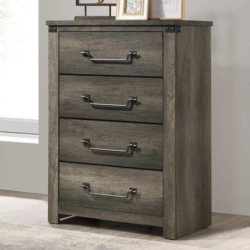 Commode rustique Britonale, gris rustique