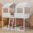 Wood Bunk Bed With Roof, Window, Guardrail-1161886594