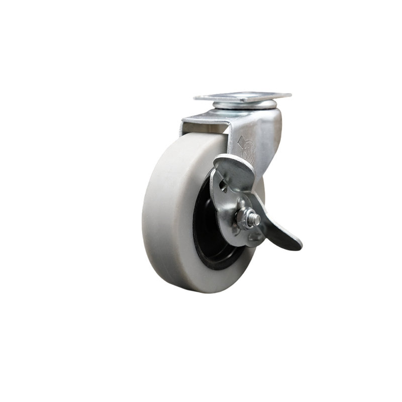 Thermoplastic Rubber Swivel Caster with Brake