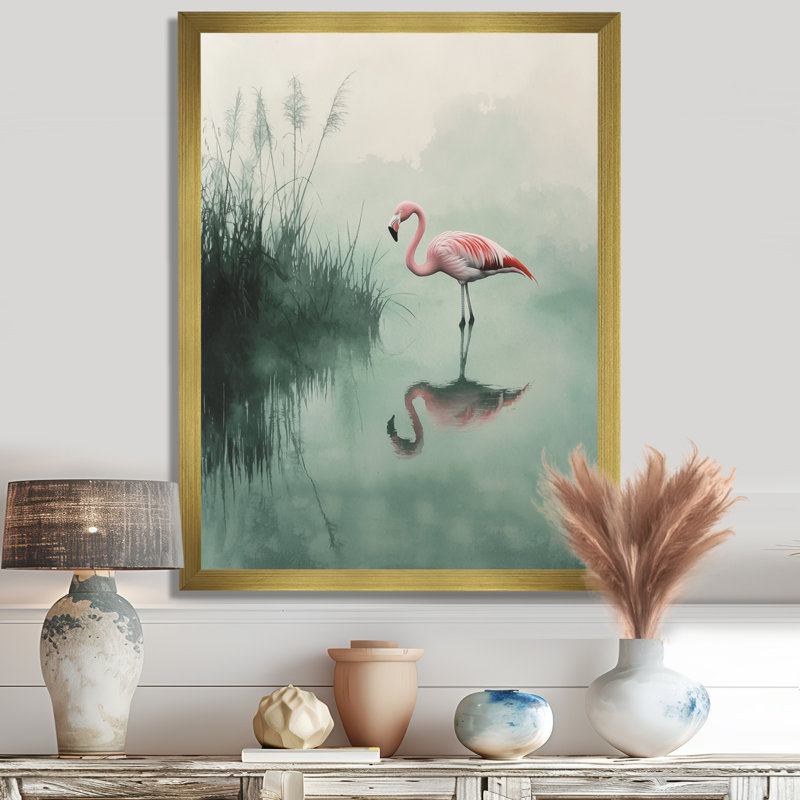 Coralito - Décoration murale animaux, H 40 po x l 30 po, Reproduction encadrée d'une seule photo, Doré