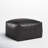 Emily 22" Genuine Leather Square Pouf Ottoman